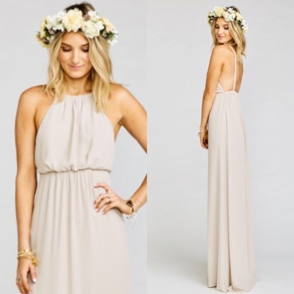 Show Me Your Mumu Amanda maxi dress‎ tan cream XS